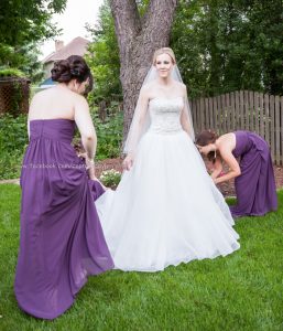 Wedding Bridesmaids and bride