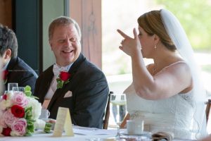 Bride Groom toast reaction