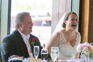 Bride Groom toast reaction