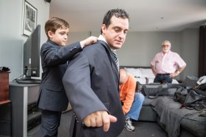 Groom getting ready, Chicago Wedding