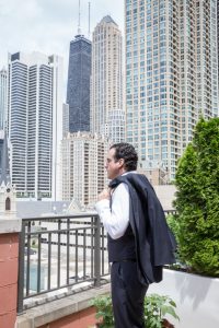 Groom getting ready, Chicago Wedding