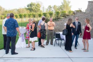 Wedding Guests mingle