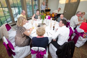 Wedding Guests mingle