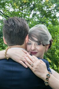 Morton Arboretum Wedding, Bride and groom ring