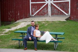 bride groom portrait barn, LeRoy Oakes St Charles