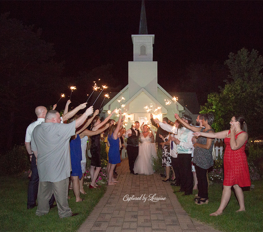 Chapel in the Pines Wedding Sparkler Exit-890