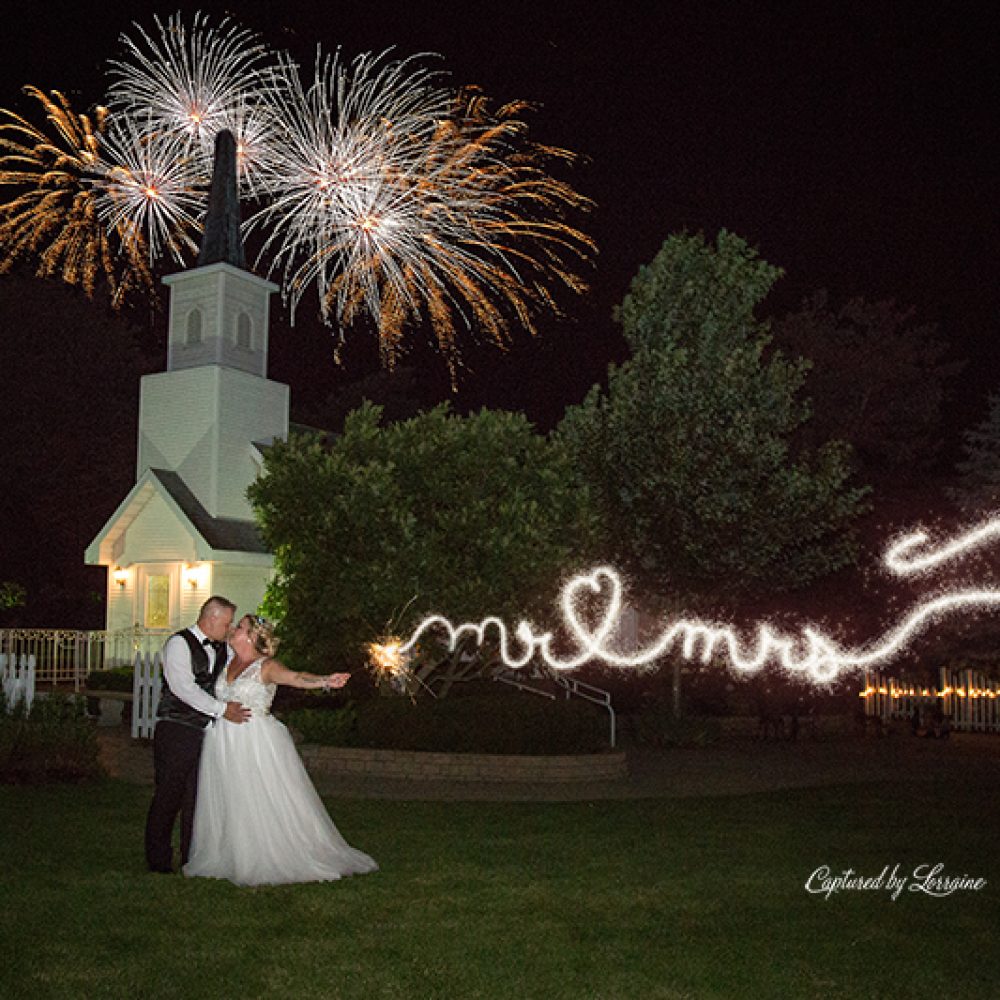 Chapel in the Pines Wedding Sparkler Exit-916-6